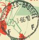 BELGIUM BRUXELLES-BRUSSEL Z X Z + F 4 F + MIDDELKERKE 1966 2 F PUBLIBEL 2048 VARIETY Red Figuere At The Shamrock, RR!! - Variedades/Curiosidades