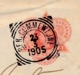 Suriname - 1905 - Vierkantstempel BEN. COMMEWIJNE Op 5 Cent Wilhelmina, Envelop G1 Naar Constantia - Gebreken / Defects - Suriname ... - 1975
