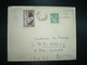 LETTRE TP IRIS 1F OBL.MEC.22 V 1941 NANTES GARE (44) TENTEZ LA CHANCE LOTERIE NATIONALE + TP POUR NOS BLESSES 1F+2F - 1921-1960: Periodo Moderno