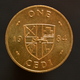 Ghana 1 Cedi 1984 Km25 Uncirculated. Africa Animal Coin - Ghana