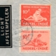 Nederlands Indië - 1940 - 10 Cent Sociaal Bureau In Paar Op LP-cover Van Soerabaja Naar Amsterdam / Nederland - Nederlands-Indië