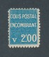 FRANCE - COLIS POSTAUX N°YT 100 NEUF* AVEC CHARNIERE - 1933/34 - COTE YT : 50€ - Neufs