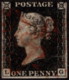 GBR SC #1 U (L,G) 1840 Queen Victoria P4 3-margins W/partially Sealed ~5mm Tear @ LL CV $325.00 - Used Stamps