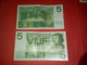 2 BILLET DE 5 VIJF AMSTERDAM 1966 TRES BON ETAT VOIR PHOTOS - [3] Emissions Ministerie Van Oorlog