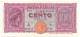 100 LIRE ITALIA TURRITA TESTINA 10/12/1944 SUP- - Andere