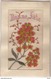 N°6610 - Carte Brodée - Bonne Fête - Fleurs Rouge Et Or - Brodées