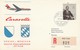 Liechtenstein - Flight Zurich-Munchen  Swissair (Registered Vaduz) Caravelle  1966 - Covers & Documents