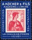 1909 Kocher-Reklame Etiketten Marken; Nr. 3b,10 Rp. Postfrisch - Neufs