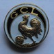 Boutonnière Cuivre émaillé Coq G C L Gallia Club Lunel Football Diamètre 23 Mm - Bekleidung, Souvenirs Und Sonstige