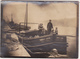 Ancienne Grande Photographie Sépia / Couple, Enfants, Chien Sur Une Péniche " HAUT BRION " / Serge Lantreibecq - Identified Persons