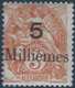 France Colonies Port Said N°38c* 5 /3c Orange Erreur Sur Timbre D'Alexandrie Signé Reine - Neufs