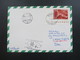 Liechtenstein 1962 Landschaften Eckrand Balzers über Prag Nach Leipzig. Sonderflugverkehr Leipziger Herbstmesse 1962 - Covers & Documents