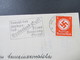 3. Reich 1935 Dienstbrief Nr. 136 EF Rücks. Vignette See. Sonne. Sand Westerland (Sylt) Amtsgericht Westerland - Dienstmarken