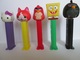 PEZ, FIVE DISPENSERS, MADE IN HUNGARY - Pez