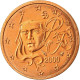 France, 2 Euro Cent, 2000, TTB, Copper Plated Steel, KM:1283 - Francia