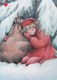 Postal Stationery - Girl Sleeping With Bag In Winter Landscape - Red Cross 1994 - Suomi Finland - Postage Paid - Postwaardestukken