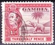 GAMBIA 1948 KGVI 1.5d Brown-Lake & Bright-Carmine SG152 Used - Gambia (...-1964)