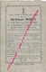 En 1872 Hondeghem  Et Borre (59) Julie SPANNEUT Ep Charles DEGRENDEL Né En 1790 - Décès