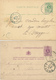 207/29 --  2 X Entier Lion Couché THOUROUT 1878/81 Vers BRUGES ( Cachets De Facteurs ) - Briefkaarten 1871-1909