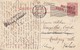 CARTOLINA 10c. 1916. ROMA FERROVIA CERTIFICATO PER CENSURA.  MILANO POSTA ESTERA MARTIGNY-VILLE VALAIS SUISSE - Marcophilie