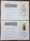 Lebanon 2019 Euromed Joint Issue, Traditional Costumes - 2 Maxi Cards, Travelled - Lebanon