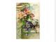 CARTE GAUFREE FLEURS POUR ANNIVERSAIRE.SIGNATURE M.B REF 60363 - Fiori