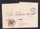 Spain: Folded Letter Cadiz To Gijon, 1868, 1 Stamp, Queen (minor Damage: Fold, See Scan) - Brieven En Documenten