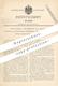 Original Patent - Adolf Keller , Blumenthal / Hannover 1894 , Reinigen D. Bierleitung | Zapfanlage | Bier  Wasserleitung - Historische Dokumente