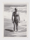 #55925 Vintage Orig Photo Good Looking Man Swimmer With Trunks Summer Beach Portrait - Personnes Anonymes
