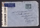Switzerland: Airmail Cover To UK, 1943, 1 Stamp, Via Stuttgart, Censored, Censor Label, World War 2 (damaged, See Scan) - Brieven En Documenten