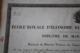 Diplome Sur Velin 1816  Ecole Royale D'economie Rurale Et Vétérinaire De LYON - Historical Documents