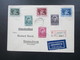 Ungarn 1935 Nr. 522 - 527 Satzbrief Einschreiben Budapest 62 Luftpostbrief An Richard Borek In Braunschweig Mit Ak Stemp - Storia Postale