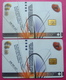 Series 006, Kosovo Lot Of 2 Chip Phone CARD 5 EURO Used Operator VALA900 (Alcatel) *Turkish National Instr* - Kosovo