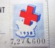 1958 CARTE ADHÉRENT Timbres  Europe  France  Erinnophilie  2 Vignettes Ligue Internationale De La Croix Rouge Française - Red Cross