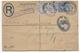 1900 - GB - ENVELOPPE ENTIER RECOMMANDEE Avec PERFORES (PERFIN) "RB" + MARQUE "LATE FEE 2d" => LYON - Cartas & Documentos