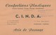 C.I.N.D.A. : Avis De Passage : Confections Plastiques Articles Fantaisies Voyage, Ménage, Ameublement ( Vienne - Isère ) - Marchands