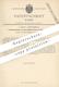 Original Patent - C. Hahn , Wittenberge , 1885 , Gewindeschneidekluppe | Kluppe , Messer , Klinge | Metall , Werkzeug - Historische Dokumente