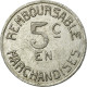 Monnaie, France, Coopérative Militaire, Pau, 5 Centimes, TTB+, Aluminium - Monétaires / De Nécessité