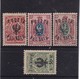 # Z.10279 Poland 1918, 4 X Stamps MNH, (x), Overprint On Russian Issues "Poczta-Pol.Korp." Polish Army Corps, Expertised - Unused Stamps