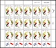 ISRAEL 2019 - Joint Issue With SINGAPORE - Birds & Flowers - A Pair Of Sheets Of 15 Stamps - MNH - Emissions Communes