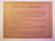 GP 2019 - 1704  ECOLE UNIVERSELLE  :  Carte D'immatriculation  1946 - Sin Clasificación