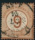 1874, 9 Auf 9 Kreuzer  Gestempelt, Links Nachgezähnt. Michel 600,-,günstiger Kückenfüller - Gebraucht