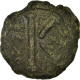 Monnaie, Justinien I, Demi-Follis, An 17 (543-544), Constantinople, TB, Cuivre - Byzantines