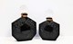 Miniatures De Parfum 2 Flacons  JEAN CHARLES  BROSSEAU  VIDE  7.5 Ml Et 15 Ml En Verre Noir Et Bouchon Verre - Bottles (empty)