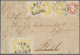 Österreich: 1858, 2 Kr Gelb, Type II, Zusammen Mit 1861, 4 X 2 Kr Gelb Und 5 Kr Rot, Entwertet Mit Z - Briefe U. Dokumente