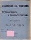 Cahier De Cours "automobiles Et Motocyclettes" - Machines