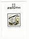 DOCUMENT MONTRES PUBLICITAIRES ZENITH LE PREMIER MOUVEMENT CHRONOGRAPHE AUTOMATIQUE SWISS - Montres Publicitaires