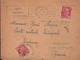 Taxe De Poste Restante Bordeaux RP 31-3 1951 Cachet Manuel Sur 10f Gerbe - 1859-1959 Lettres & Documents