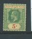 Fiji 1922 - 1937 KGV 5 Shillings Green & Red Fine Mint - Fiji (...-1970)