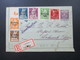 Bayern 1920 Kartenbrief K12 Mit 11 Zusatzfrankaturen MiF Deutsches Reich / Bayern Abschied Nr. 120 Oberrand Einschreiben - Postal  Stationery